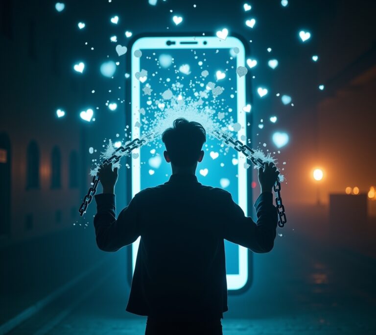 Person deleting apps from a phone