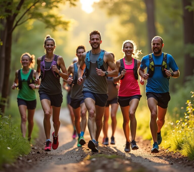 Runner on a forest trail