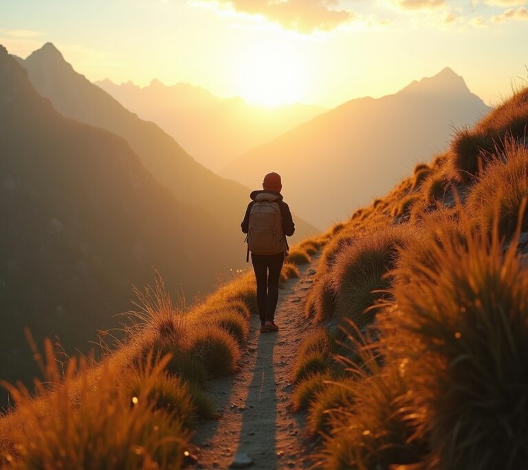 Hiker with a paper map